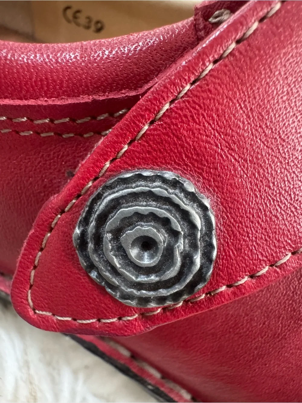 Finn Comfort woman Mary Jane Leather Shoes - Red size 39